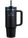 Quencher H2.0 40oz Tumbler with Handle and Reusable Straw &acirc;&euro;&ldquo; FlowState 3-Position Lid with Splash-Resistant Straw Opening &acirc;&euro;&ldquo; Vacuum Insulated Stainless Steel Cup &acirc;&euro;&ldquo; BPA-Free, Leak-Resistant Travel Mug &acirc;&euro;&ldquo; Black Chroma