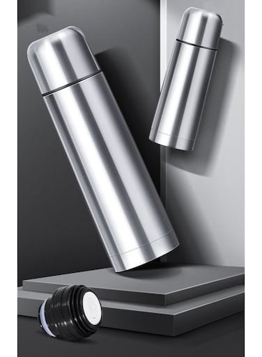 Stainless Steel Vacuum Bottle 350ML &acirc;&euro;&ldquo; Hot &amp; Cold Double Wall Insulated Flask, Leak-Proof Sports Water Bottle for Office, Travel &amp; Outdoor Use &acirc;&euro;&ldquo; Durable Portable Thermos Drink Bottle, Unique Design and Premium Stainless Steel