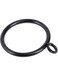 Exselens Curtain Rings with Eyelet for Curtain Rods 2 Inch Inner Diameter Metal Drapery Eyelet Curtain Rings Black 24 Pcs