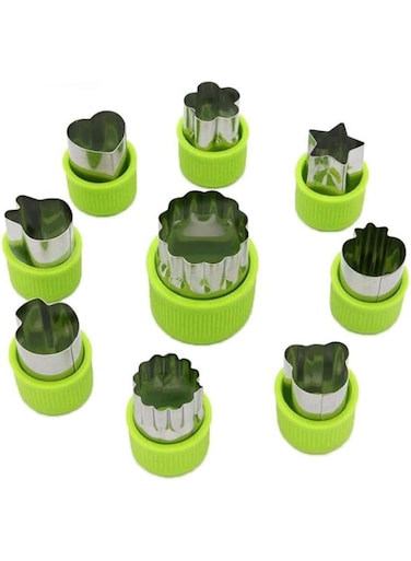 Diagtree Vegetable Cutter Shapes Set (9 Piece) - Mini Cookie Cutters, Vegetable Shape Cutters for Kids, Bento Lunch Box Accessories
