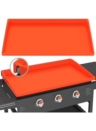 BESSIO Silicone Griddle Mat Cover for Blackstone - 28 Inch True All-Encompassing Coverage Heavy Duty Food Grade Grill Buddy Mat, All Season Cooking Surface Protective Cover