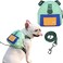 Dog Hiking Backpack, Dog Backpack Harness with Leash, Cute Pet Puppy Backpacks, Bulid-in Dog Poop Bag Dispenser, Adjustable Pets Self Carrier Bag, for Small Medium Dogs, Hiking Daily Walking (M)
