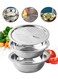 3-in-1 Vegetable Cutting Multifunctional Stainless Steel Basin with Grater, Kitchen Vegetable Cutter, Slicer, Strainer, Drain Basket (9 inch)