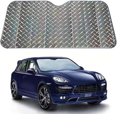 VUCATIN Car Windshield Sun Shade with 5-Layer UV Reflector, Sunshade UV Rays Visor Shield Cover, Foldble Reflective Technology Sun Heat Protection for Car Front Window (M/140 * 75cm)