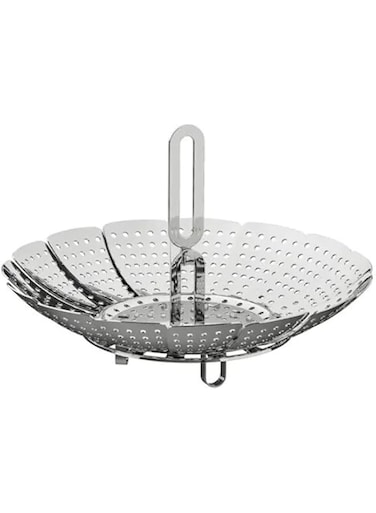 Ikea Stainless Steel Steamer Insert for Cooking Height-5.5 cm/Diameter: 24 cm (1 Unit)