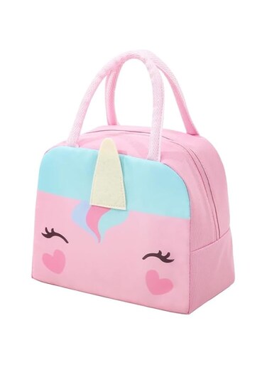 Paporich Kids Students Lunch Bag, Reusable Cartoon Insulated Lunchbag, Small Foldable Waterproof Lunch Bags Girls and Boys, for School Travel Picnic