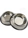 Mlife Stainless Steel Dog Bowl with Rubber Base for Small and Medium Dogs, Pets Feeder Bowl and Water Bowl Perfect Choice (set of 2) (M)