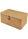 Sobotoo Small Wicker Storage Basket with Lid, Natural Rattan Seagrass Storage Box, Rectangular Household Organizer Boxes Shelf Wardrobe Organizer (S)