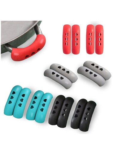TERRIFI Hot Handle Holder, Pot Handle Sleeve Pack of 16, Assist Handle Holder Grip, Heat Resistant, Non Slip Pot Grip Handle Sleeve, Silicone Pot Handle Sleeve Covers