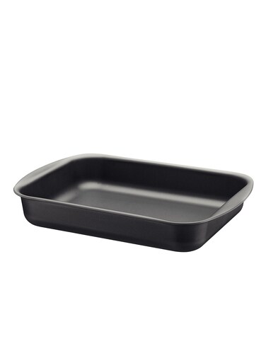 Brazil Graphite 34cm 4.9L Aluminum Deep Roasting Pan with Grill and Starflon Max PFOA Free Nonstick Interior and Exterior Coating