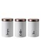 3-piece Set Of Coarse Grain Coffee Storage Stainless Steel Sealed Storage Tank