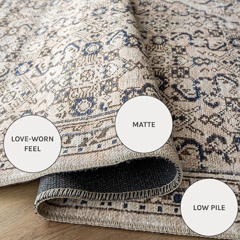 Vince Dune 355 x 255 cm Carpet Centre Home Designer Rug for Bedroom Living Dining Room Office Soft Non-slip Area Textile Decor