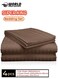 4-Piece Luxury Super King Brown Striped Bedding Set (Flat Sheet 260&Atilde;&mdash;240 cm, Fitted Sheet 200&Atilde;&mdash;200+30 cm, 2 Pillowcases 50&Atilde;&mdash;75 cm) &acirc;&euro;&ldquo; Premium Microfiber, Hotel-Style Comfort