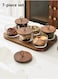 7-Piece Glass Food Storage Container Set - Airtight Wood Lids - Food Storage Box - Storage Boxes - Kitchen Cabinet Organizers - Glass Food Container - Clear