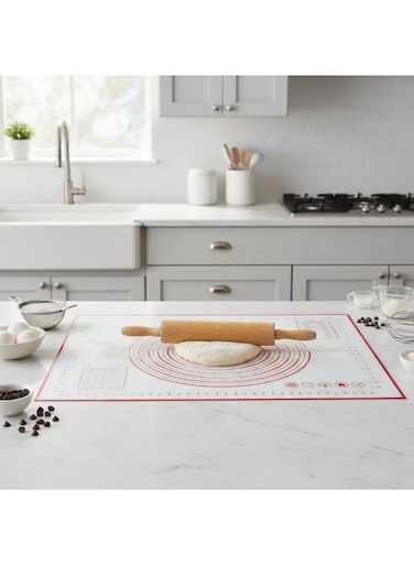 Non-Stick Silicone Baking Mat 20"x 28" Cooking Mat, Silicone Pastry Mat Extra Thick Non Stick Baking Mat with Measurement Dough Rolling Mat Pizza Mat Large Non Slip Cooking Pastry Mat