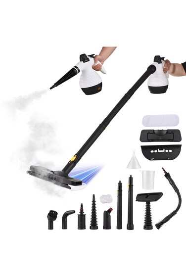 Steam Cleaner, 1000W Pressurized Steamer for Cleaning, Handheld Steam Cleaner, for Home, Car (White)