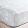 Home Floral Printed Fitted Sheet Grey 90x200cm