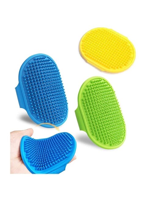Leenwa 3 Pack Dog Bath Brush, Premium Cat Shampoo Brush, Soothing