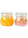 Glass Jar With Airtight Lid 16 Oz (Set Of 2) Wide Mouth Airtight Food Storage Containers Leakproof Canister For Coffee,Sugar,Chocolate Chips,Canning,Candy,Cereal,Spice,Pickle,Cookies,Dried Fruits