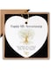 Piuzmnsiy 15th Anniversary Marriage Gifts for Couple Happy 15th Anniversary Ornament Keepsake Sign Heart Plaque Anniversary Romantic Couple Wedding Engagement Gifts for Her Him Wife Husband, WCO24-10