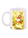 Bunny Printed Ceramic Coffee Mug White/Yellow/Red