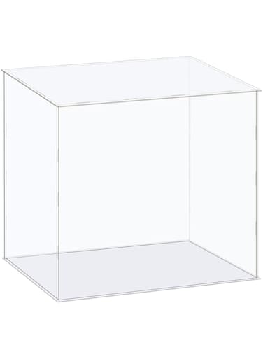 sourcing map Acrylic Display Case Box Clear Dustproof Protection Showcase 41x26x36cm for Collectibles Display