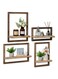 Floating Shelves for Wall, Rustic Square Hanging Floating Shelves Set of 4 Wood, Wall Decor Mounted Bathroom, Living Room, Kitchen Storage