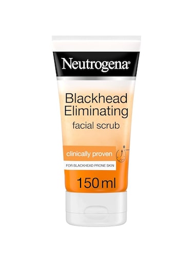 Neutrogena, Blackhead Eliminating Facial Scrub With Purifying Salicylic Acid, helps eliminate and prevent blackheads from day 1, for a refined complexion, 150ml