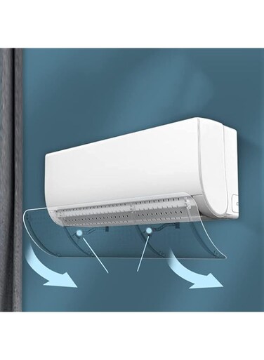 THE WHITE SHOP Split AC Adjustable Flow Deflector Air Deflector, Enhance Cooling and Heating Circulation, Enhance Cooling and Heating Circulation, Transparent,90cm