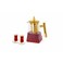 950ML Hammered Glass Teapot with Stainless Steel Infuser and Heat-Resistant Wood Grain Handle

