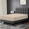 Zen 100% Cotton 300 Thread Count Fitted Sheet - Mocha, Single GCC 120x200+30cm Extra Deep Pocket