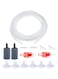 Aquarium Air Pump Accessories Kit with 32 Feet Standard Clear Airline Tubing, Air Stone, Check Valve, Suction Cup and Connector