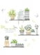 Plant Wall Decals, 2 Set Wall Stickers for Bedroom Wall Art Decal Boho, Pastoral Fresh Plants Potted Wall Stickers Art Living Room Dormitory Bedroom Decorations Corridor Porch Self-adhesive Stickers