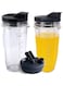 SYOSI Blender Cup, Replacement for 24oz Nutri Ninja Blender Cup, with Sip &amp; Seal Lid, Interchangeable Juicer Accessories, for Ninja Nutri Ninja, 2-Pack