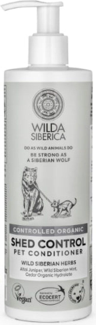 Wilda Siberica. Controlled Organic, Natural &amp; Vegan  Shed control  pet conditioner, 400 ml