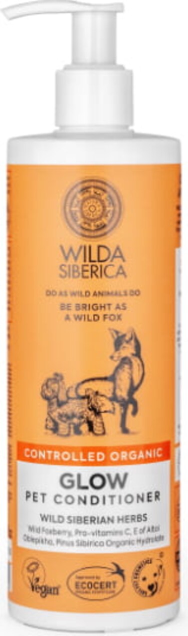 Wilda Siberica. Controlled Organic, Natural &amp; Vegan  Glow pet conditioner, 400 ml
