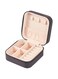 ECVV PU Leather Small Jewelry Box, Travel Portable Jewelry Case for Ring, Pendant, Earring, Necklace, Bracelet Organizer Storage Holder Boxes (Black)