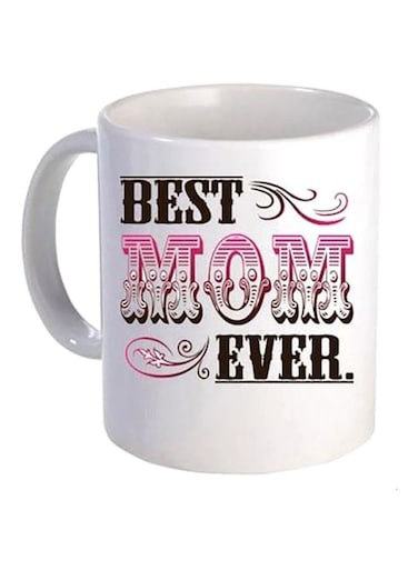 Print Quote Printed Coffee Mug Pink/Black/White