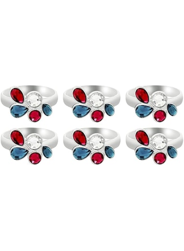 Linkage Linkage Napkin Ring - Set Of 6 - Silver