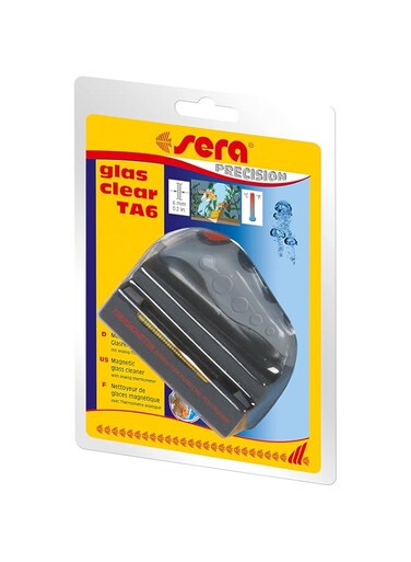 Sera Glas Clear TA6 Algae Magnet for Aquarium with Thermometer as Windscreen Cleaner or Cleaning Magnet