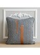 HOME Patchwork Filled Cushion - Black 45x45 cm   Decorative Throw Pillow For Sofa   Soft Polyester Cushion   Stylish Home Decor Accent