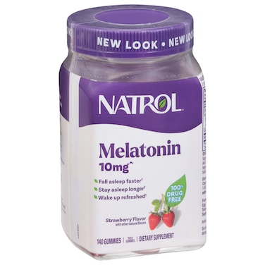 NATROL MELATONIN 10MG STRAWBERRY GUMMIES 140`S