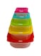 Qarga Plastic Colorful Food Storage Lunchbox Household Container (Set of 5)