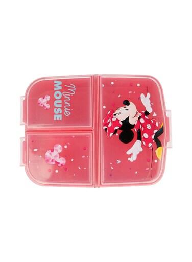 Multi Compartment Minnie Electric Doll Sandwich Box Multicolour 19.5x16.5x6.7cm