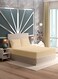Linen King Plain Fitted Elastic Bedsheet with 2 Pillow Case 200 x 200 Cm Beige