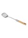 Art Stainless Steel Slotted Turner With Rubber Wood Handle Silver
