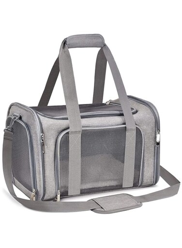 ScentedMOON Pet Carrier Bag, Soft-Sided Collapsible Travel Carrying Bag for Cats or Dogs with Top, Front and Side Openings, Great for Trips &amp; Vet Appointments (Large - 51cm x 33cm x 33cm)