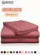 3 Piece Super King Maroon Striped Bed Sheet Set &acirc;&euro;&ldquo; Ultra-Soft Microfiber Striped Sheet &amp; 2 Pillowcases, Breathable Luxury Bedding for Home &amp; Hotel Use