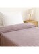 DECOR Flannel Blanket &acirc;&euro;&ldquo; Double, Reversible Jacquard Flannel Fleece   Warm &amp; Plush Throw Blanket 200 x 220 cm, Knitted Ribbed Purple