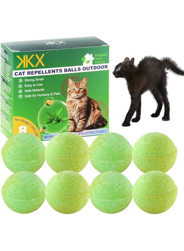 Cat Deterrent Outdoor, Preventing Cats from Peeing,Guard Against Scratch and Chew,Keep Cats Off Lawn, Yard, Garden, Mulch &amp; Flower Beds Permanently 8 Pack